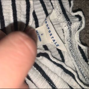 Off the shoulder long sleeve shirt